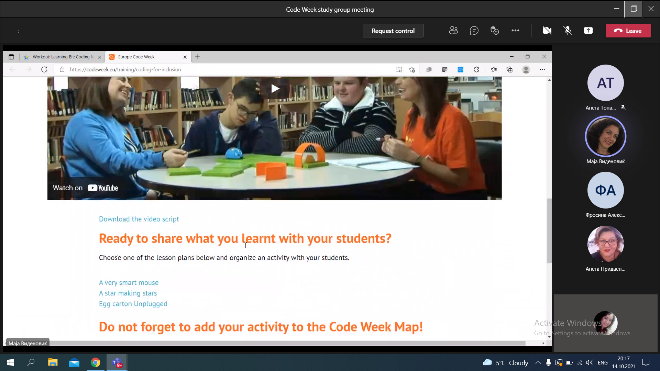 Blended learning approach during Code Week Online Bootcamp MOOC | Code Week