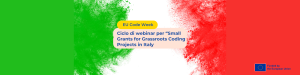Small Grants Italy Code Week webinars