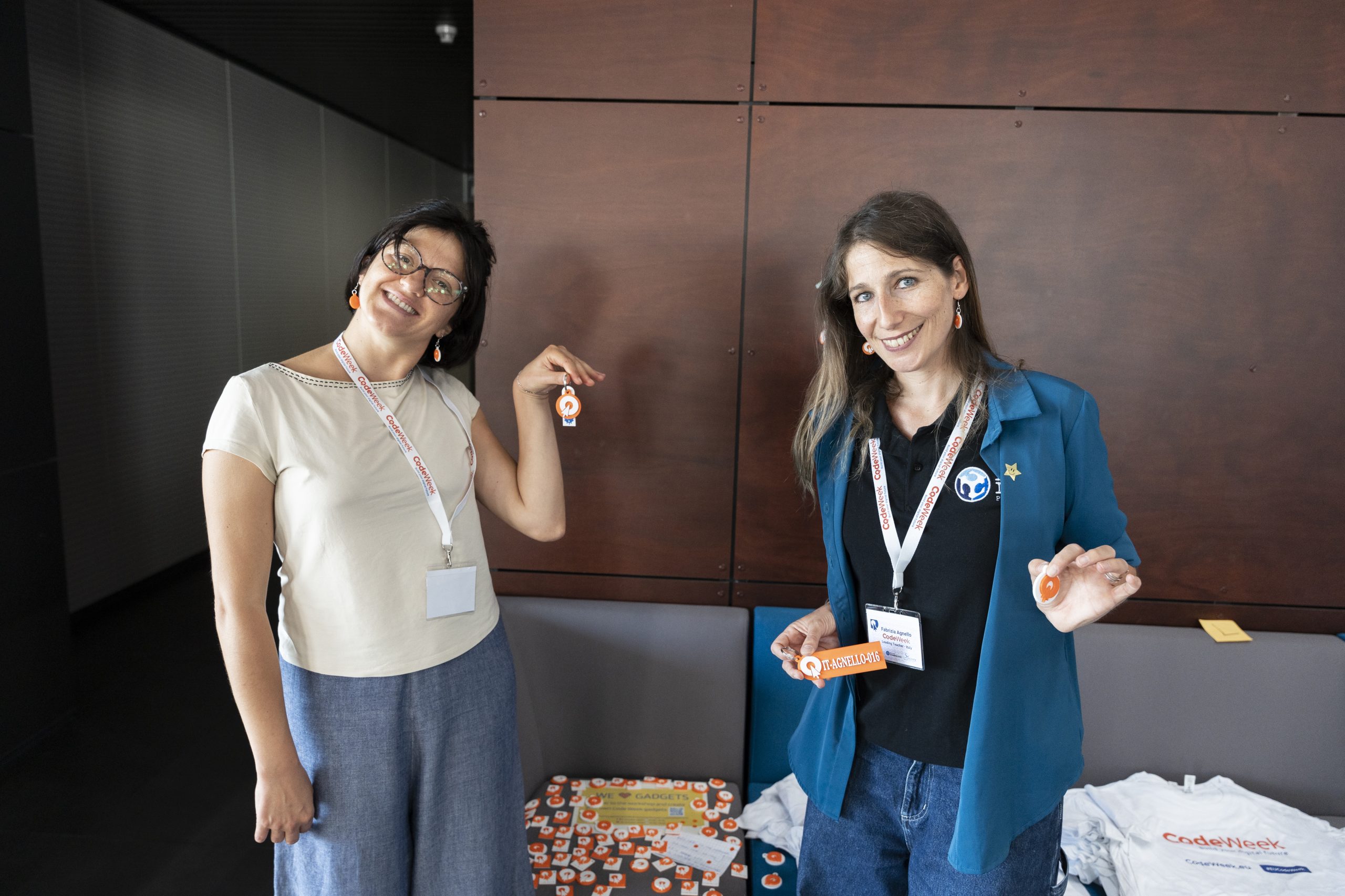 EU Code Week community member at an event