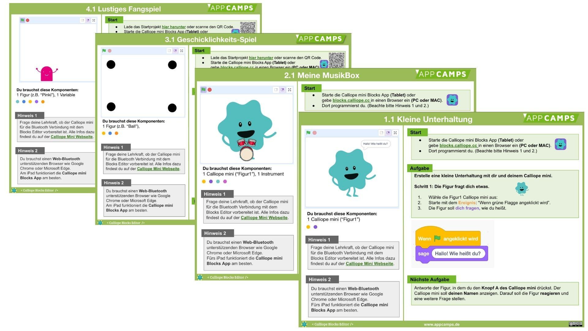 Teaching materials for the Calliope mini Blocks Editor